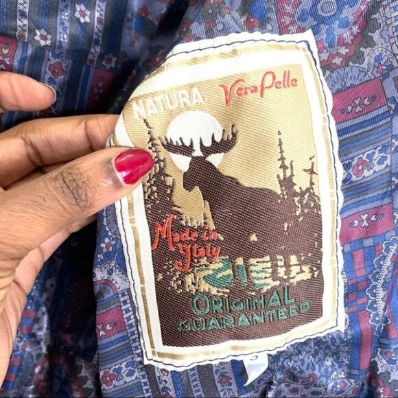 VINTAGE SUEDE LEATHER CROP OVERSIZED SOFT FULLY LINED JACKET WOMEN SIZE SMALL - Picture 5 of 8